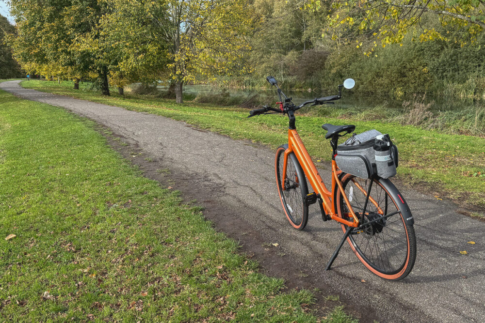 e-bike on River Colne cycleway